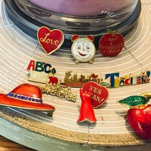 Vintage teaching red pins